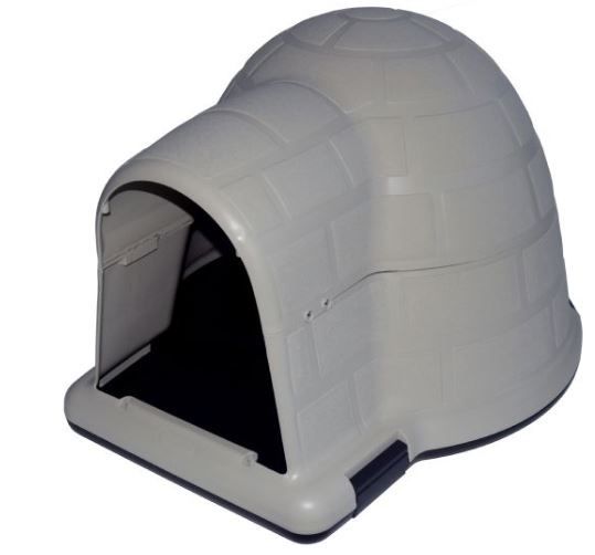 Topmast Hondenhok Iglo - kunststof met deur 80 X 68 X 53 cm