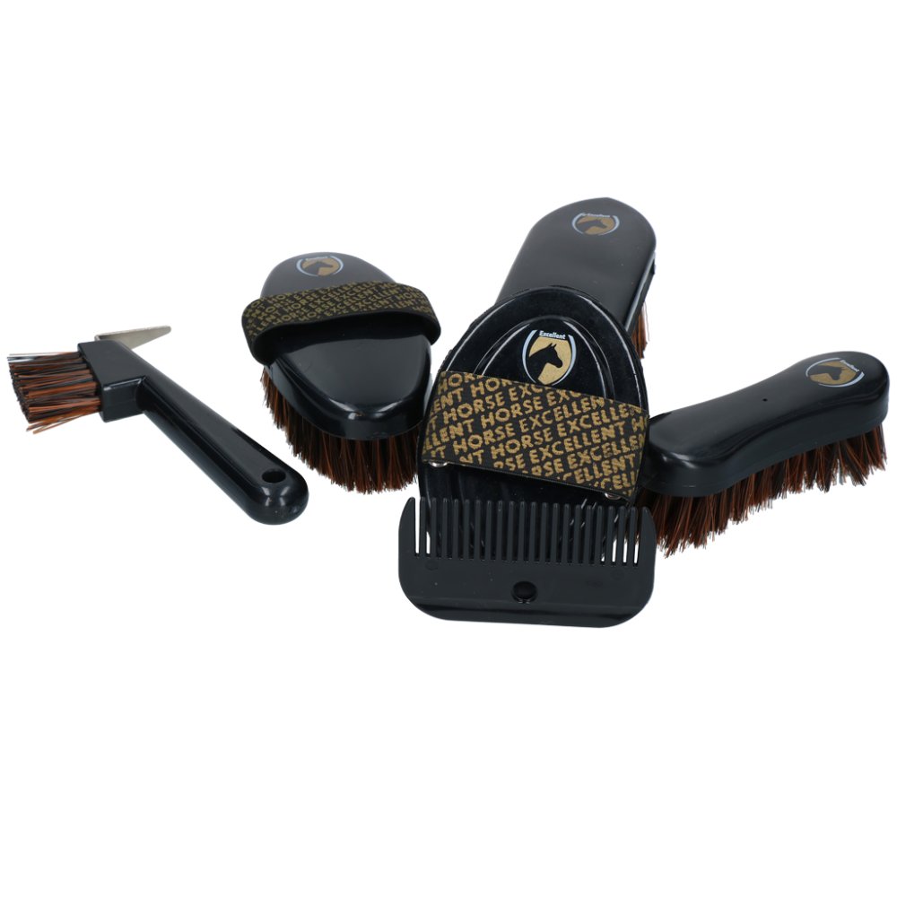 Excellent Horse Grooming Set Junior Black