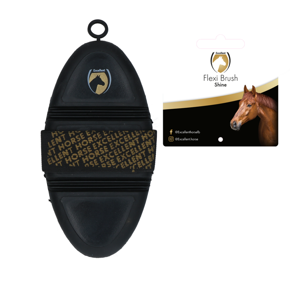 Excellent Horse Flexi Brush Shine Black
