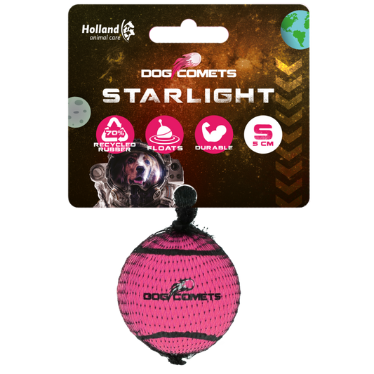 Dog comets Starlight Tennisbal  S Roze 1st