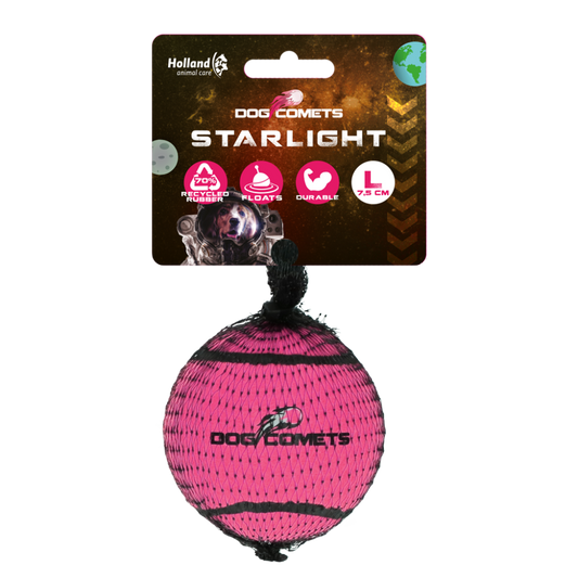 Dog comets Starlight Tennisbal  L Roze 1st