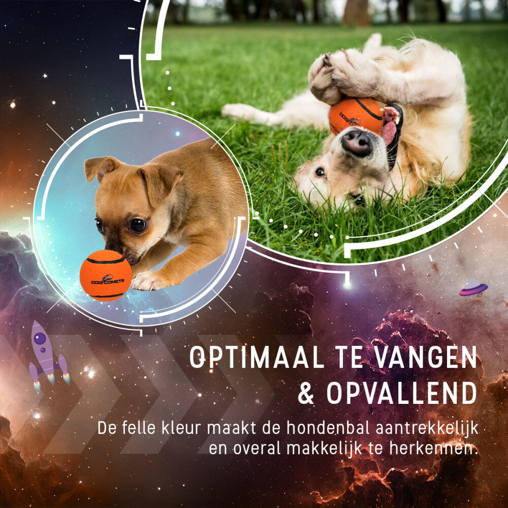 Dog Comets Tennisbal Starlight S Oranje (3-pack)