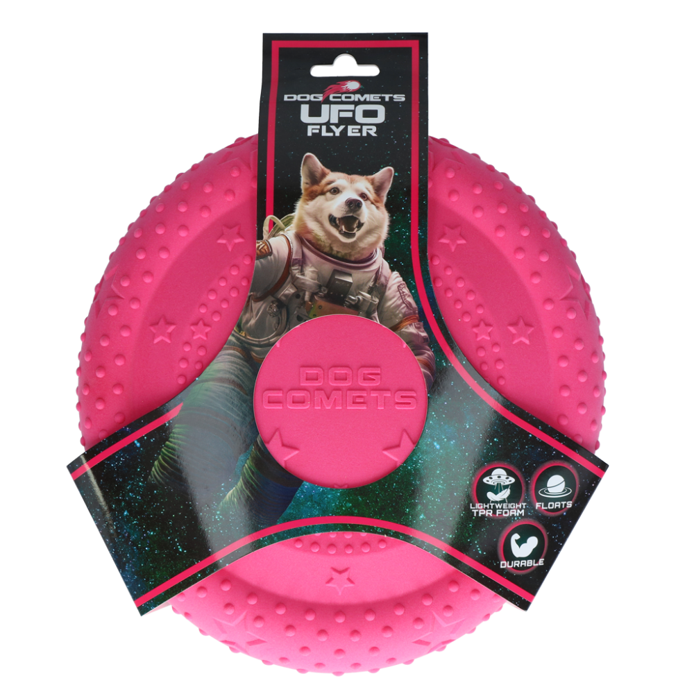 Dog Comets UFO Flyer Pink