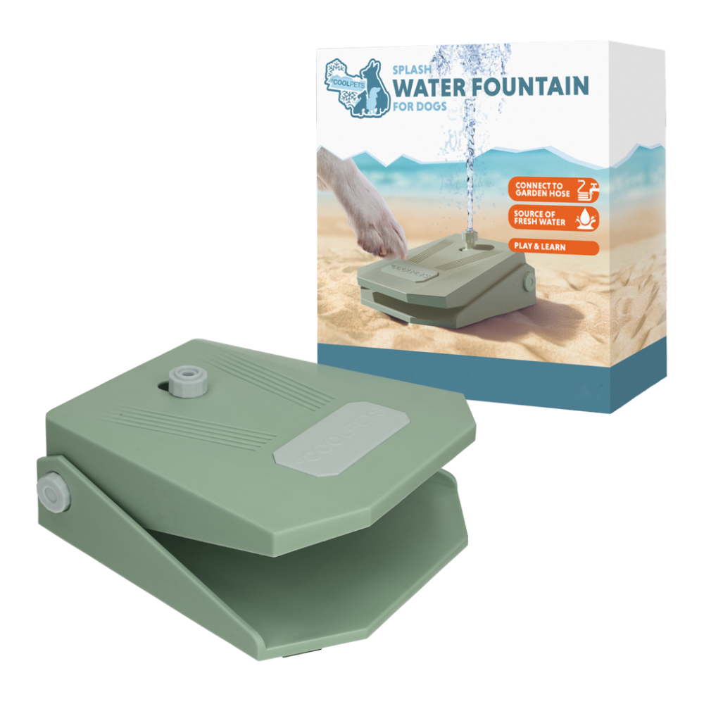 Coolpets Splash Water Fountain Olijfgroen