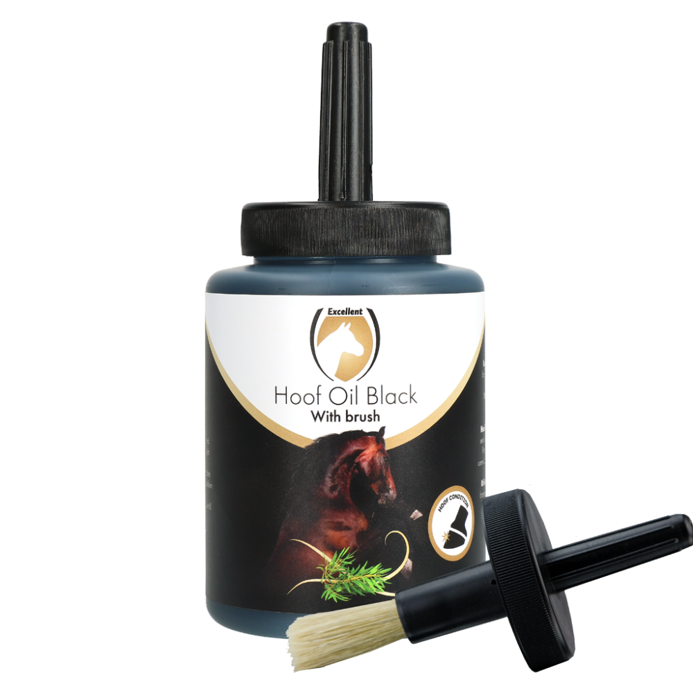 Excellent Horse Hoof Oil Black (with brush) 500 ml