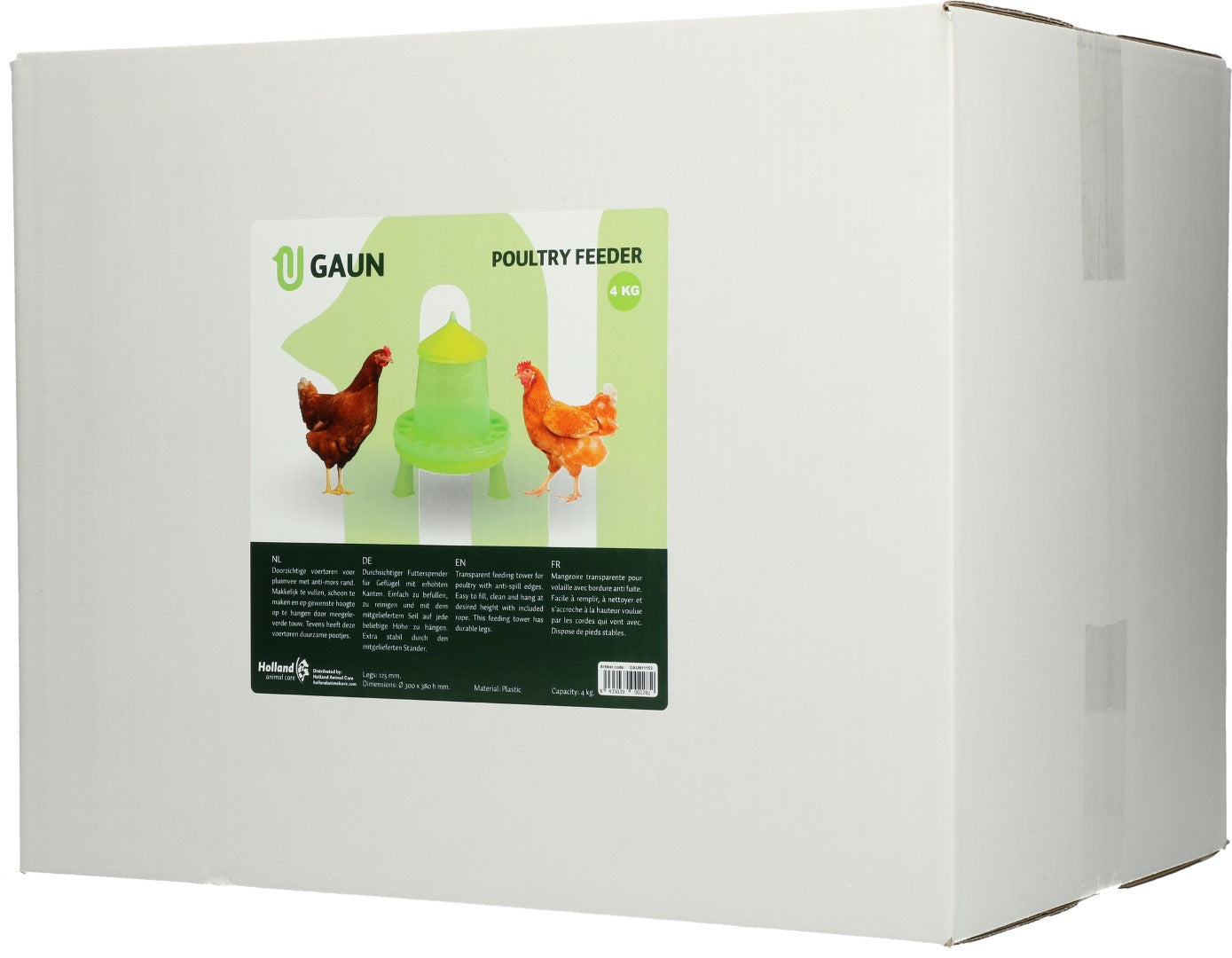Gaun Pluimvee Voertoren op Pootjes Limoengroen 4 kg