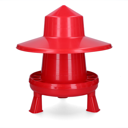 Gaun Plastic Poultry Feeder 4kg red