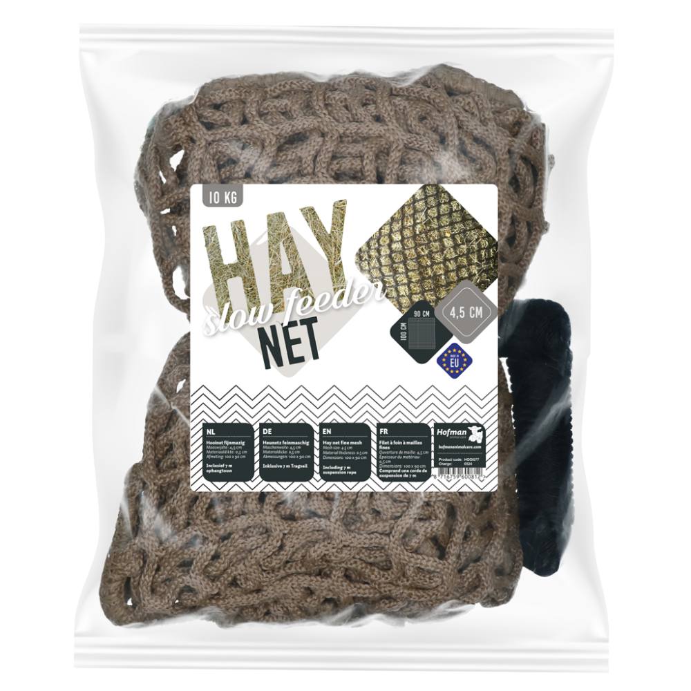 Hay Slowfeeder net 10 kg (5 mm dik, maaswijdte 45 mm)