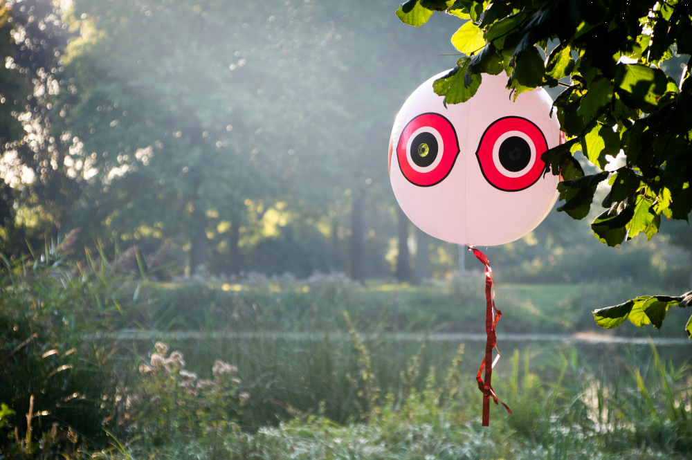 Knock Pest Schrikballon Zwart