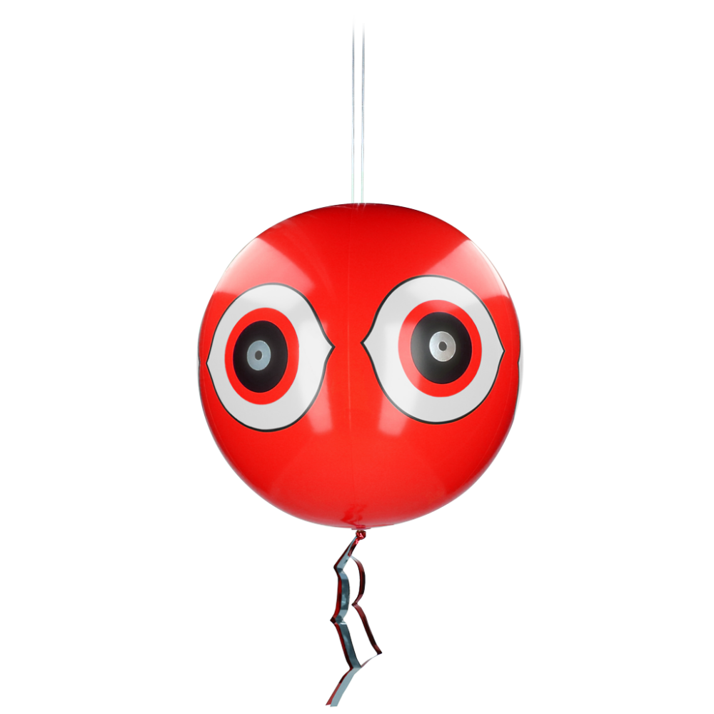 Knock Pest Schrikballon Rood