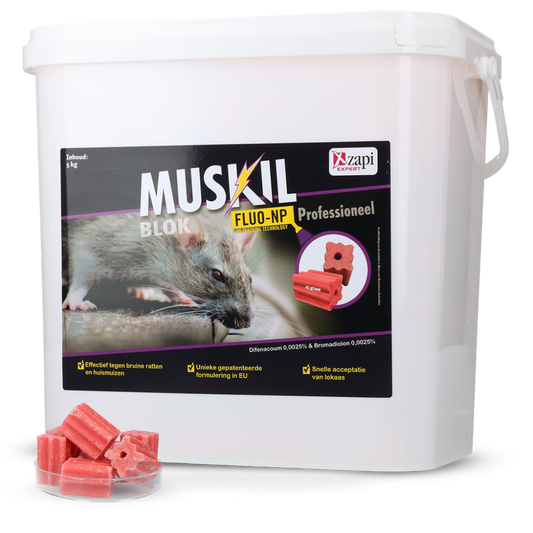 Muskil Blok FLUO-NP Rat&Muis 200x25g