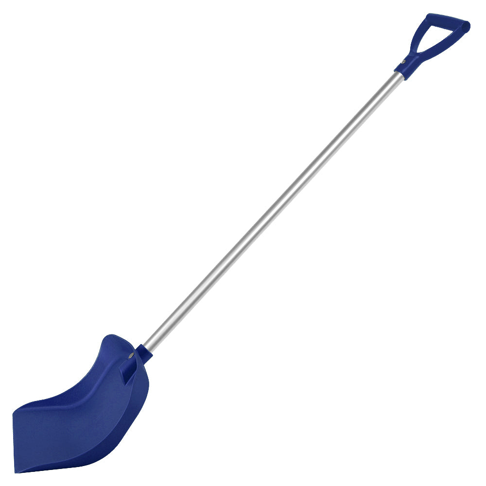 Schop steel alum. + handvat navy 28x105cm