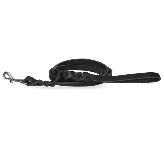 Spotted! Pro Leren Showlijn Zwart Musketon 1,8x180cm