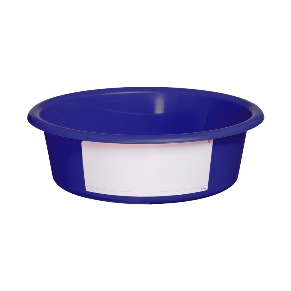 Voerbak 6 l Blauw (met wit label)