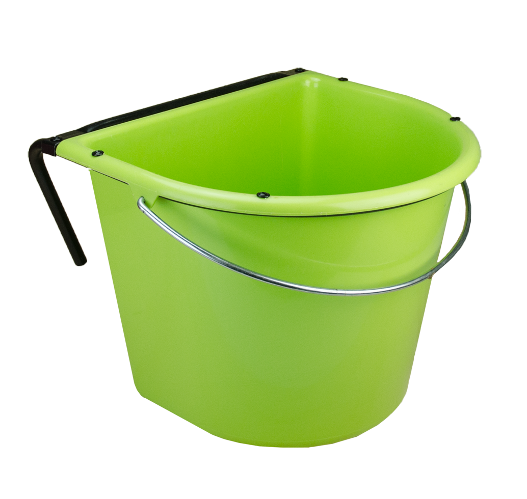 Voerbak 15 l met ophang en hengsel lichtgroen
