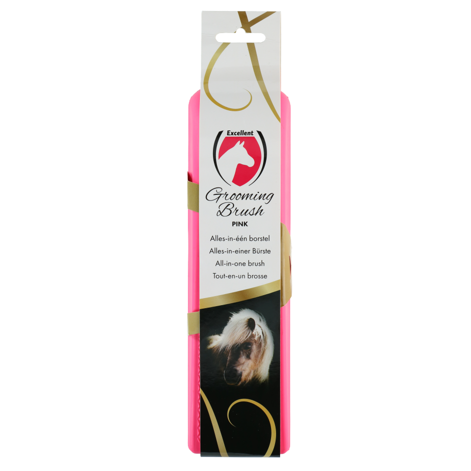 Excellent Horse Grooming Brush Large roze