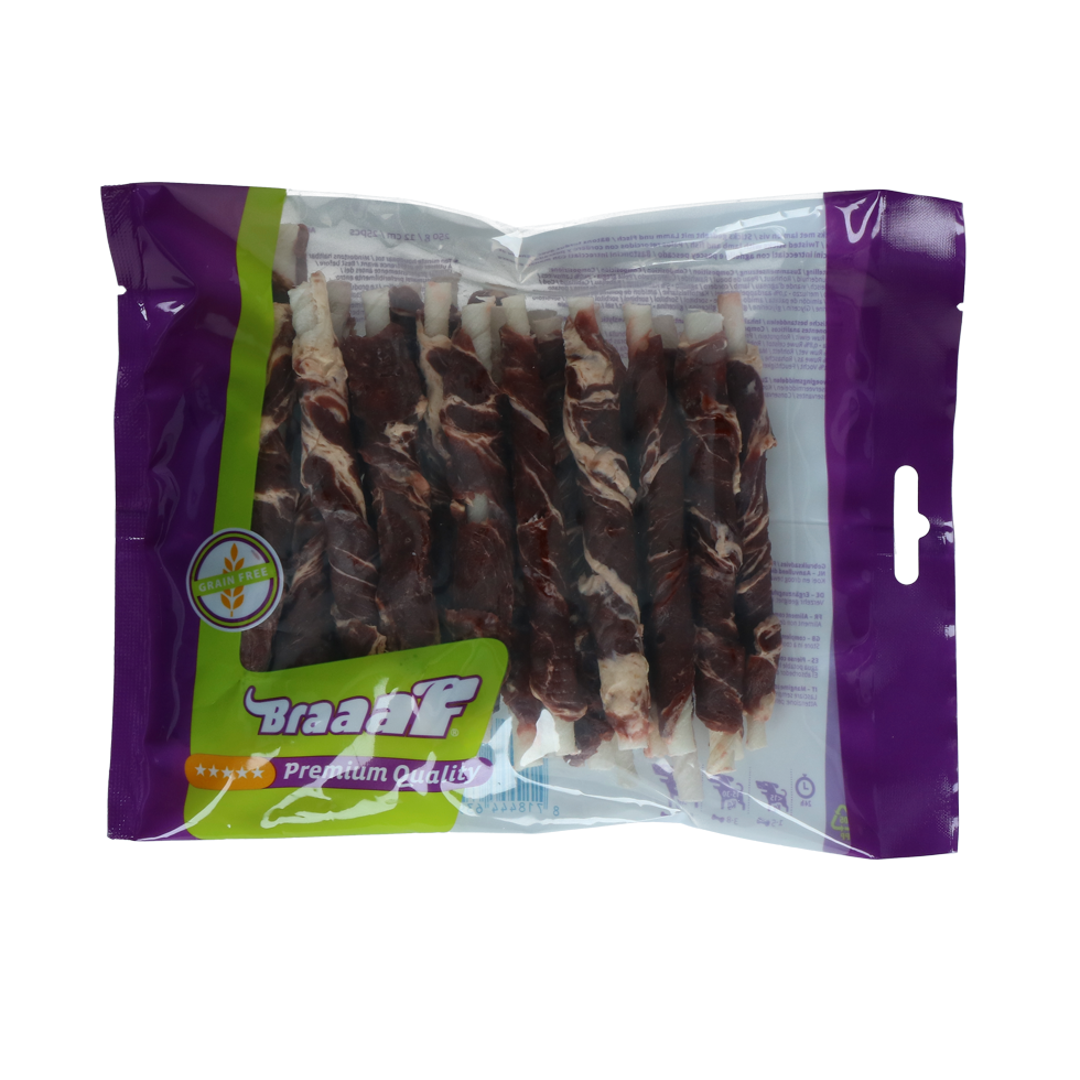 Braaaf Roll sticks 12 cm lam en vis
