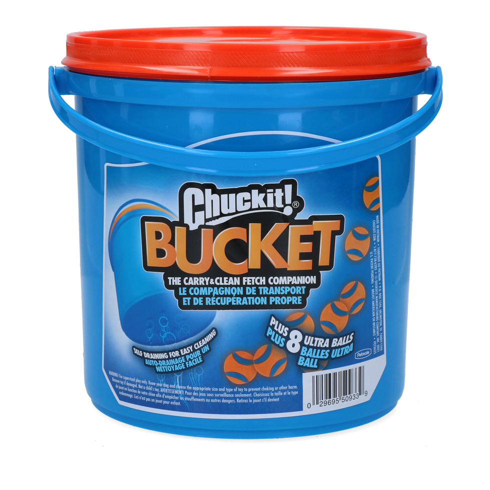 Chuckit Bucket met ultra ball Medium 8 st.
