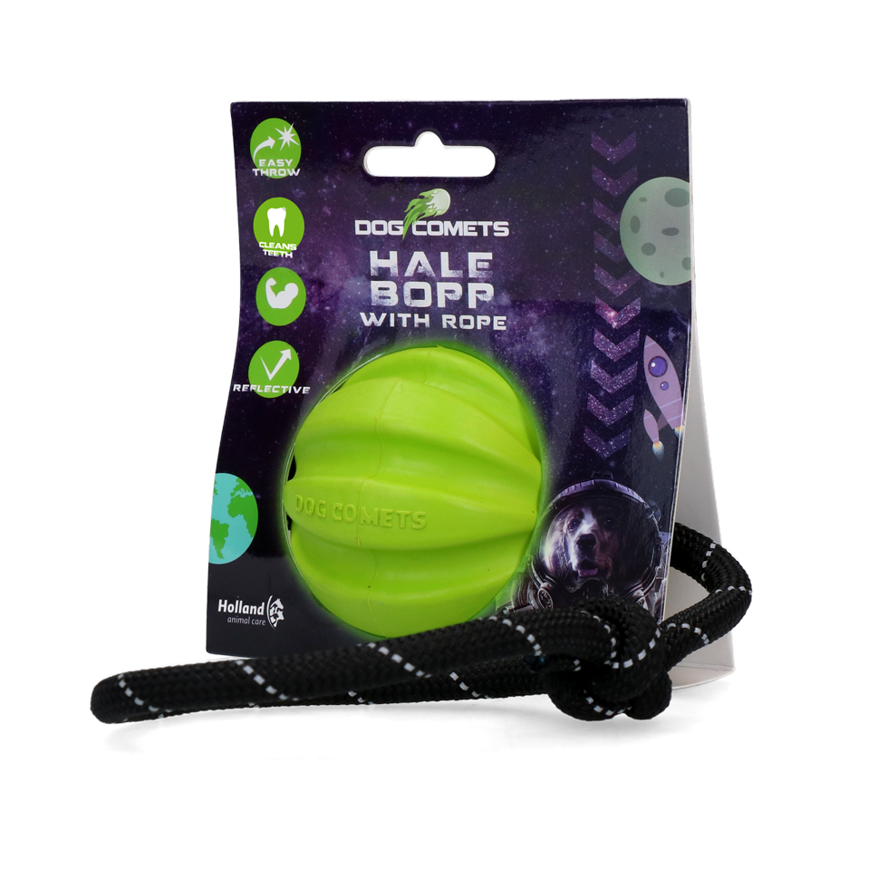 Dog Comets Ball Meteorite Groen met touw