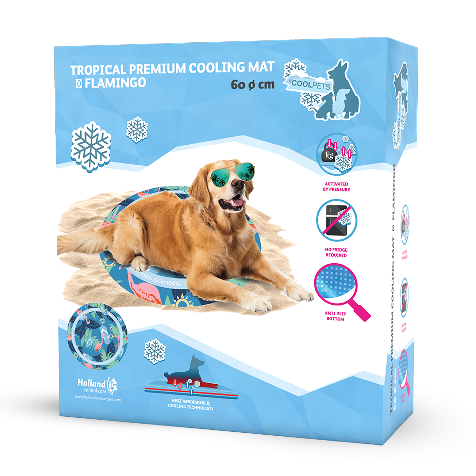 CoolPets Tropical Premium Cooling Mat Flamingo