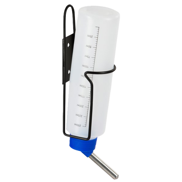 Drinkfles 250ml met houder uit metaal