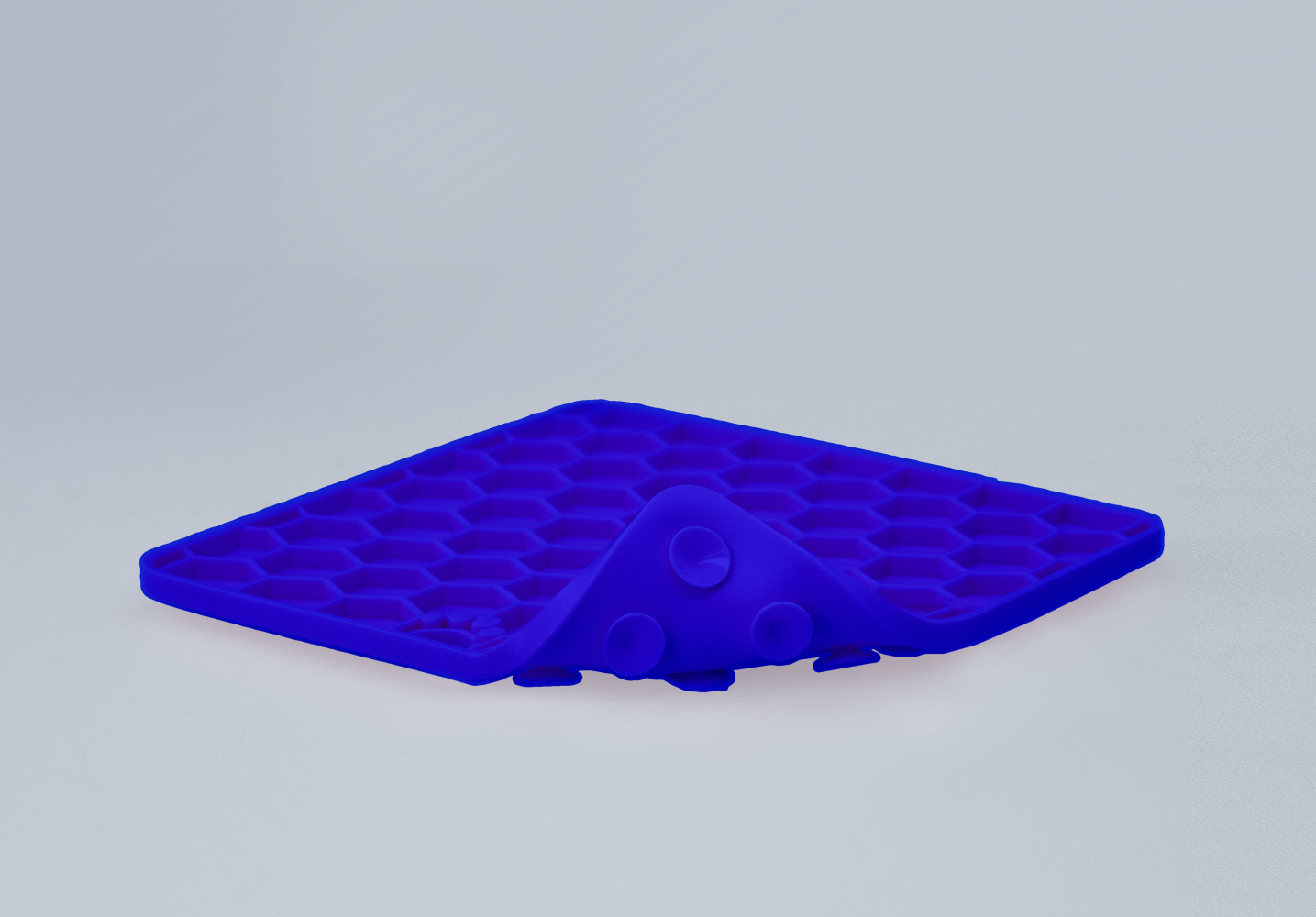 Eat Slow Live Longer Lick Mat Honeycomb Blauw