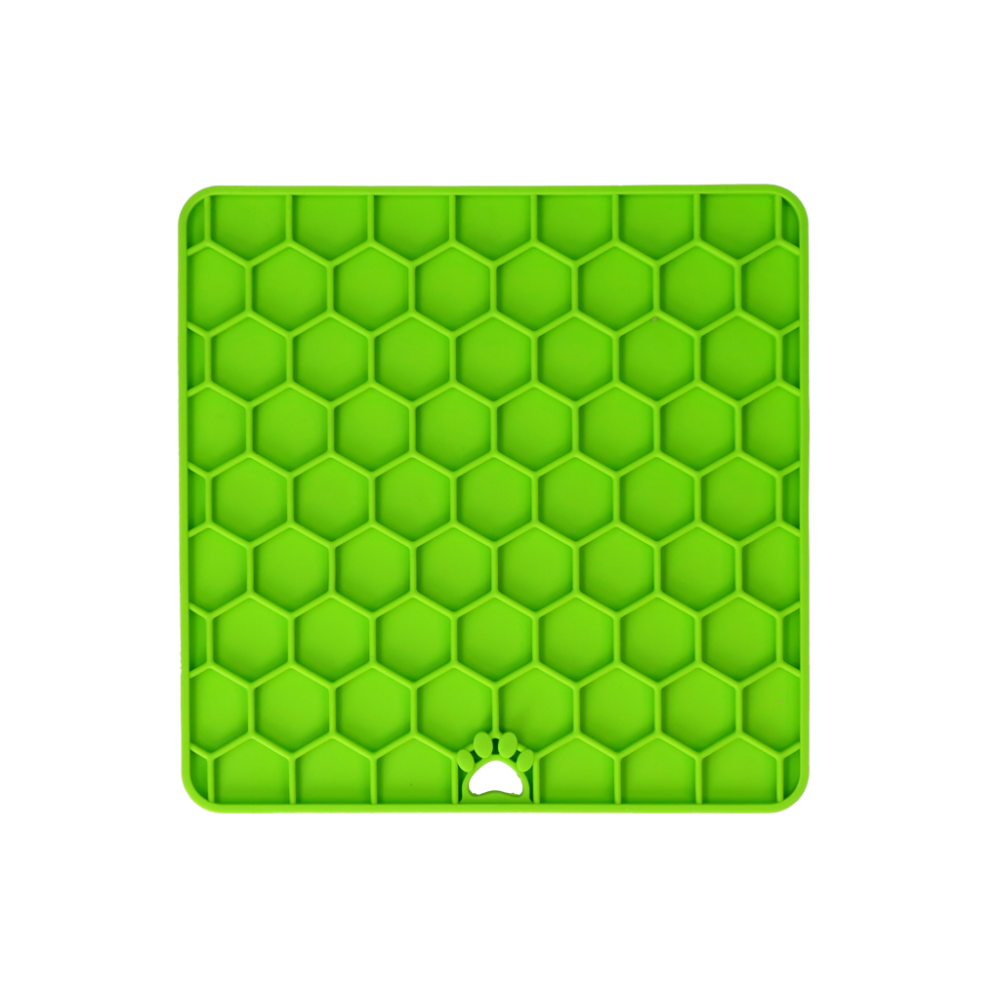 Eat Slow Live Longer Lick Mat Honeycomb Groen