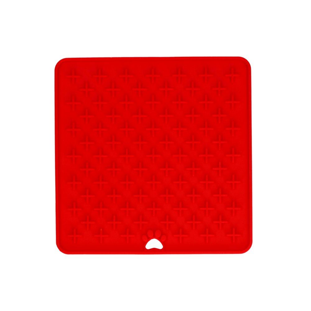 Eat Slow Live Longer Lick Mat Cross Rood