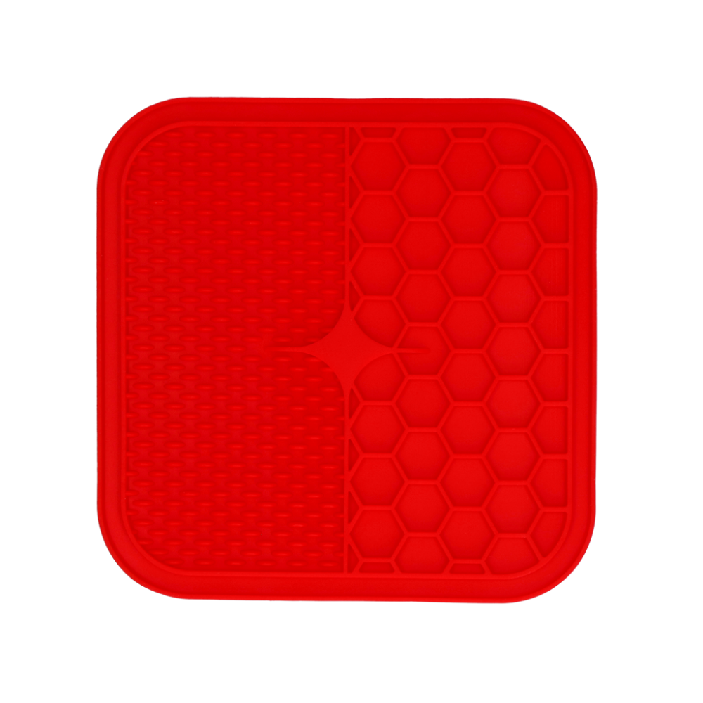 Eat Slow Live Longer Lick Mat Duo M Red