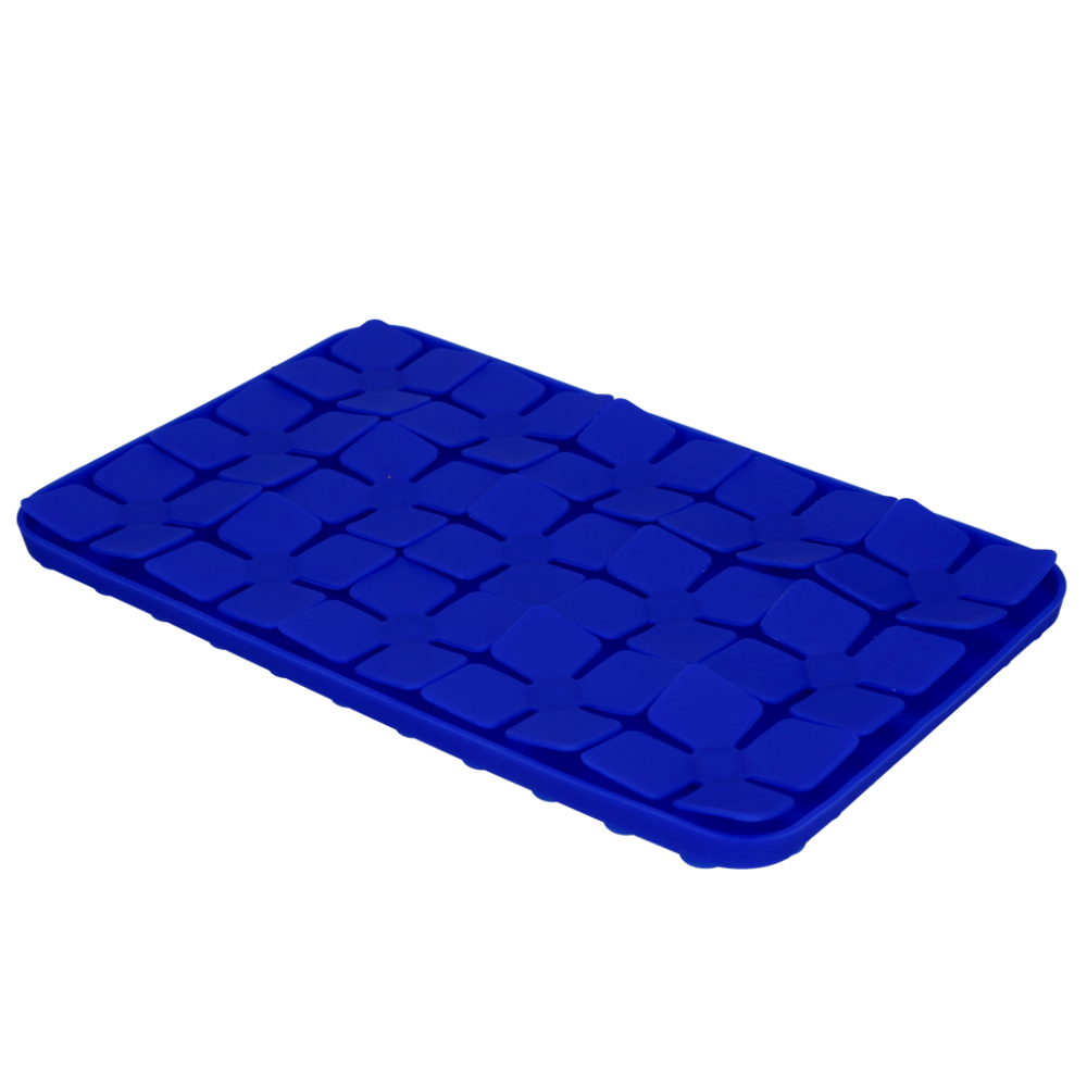 Eat Slow Live Longer Lick Mat Dimensions Flower Blue