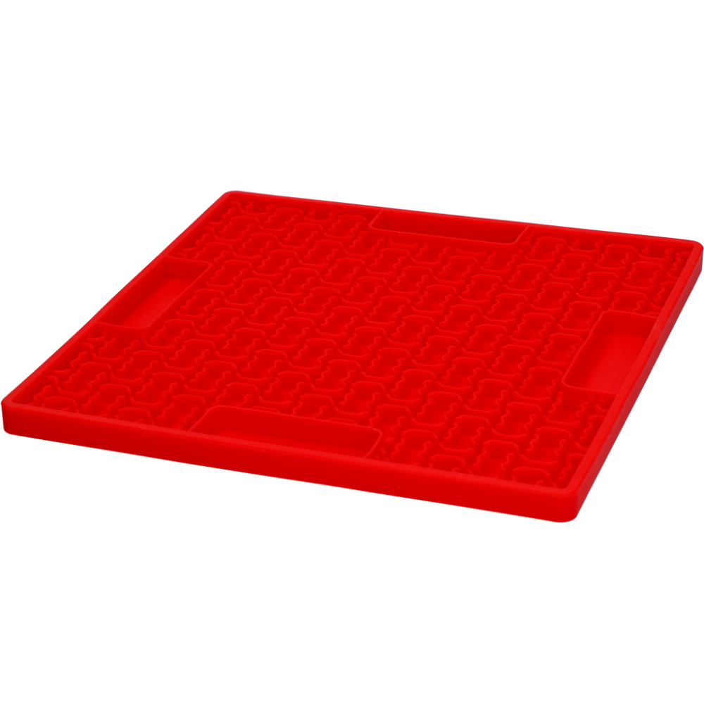 Eat Slow Live Longer Lick Mat Bones Red