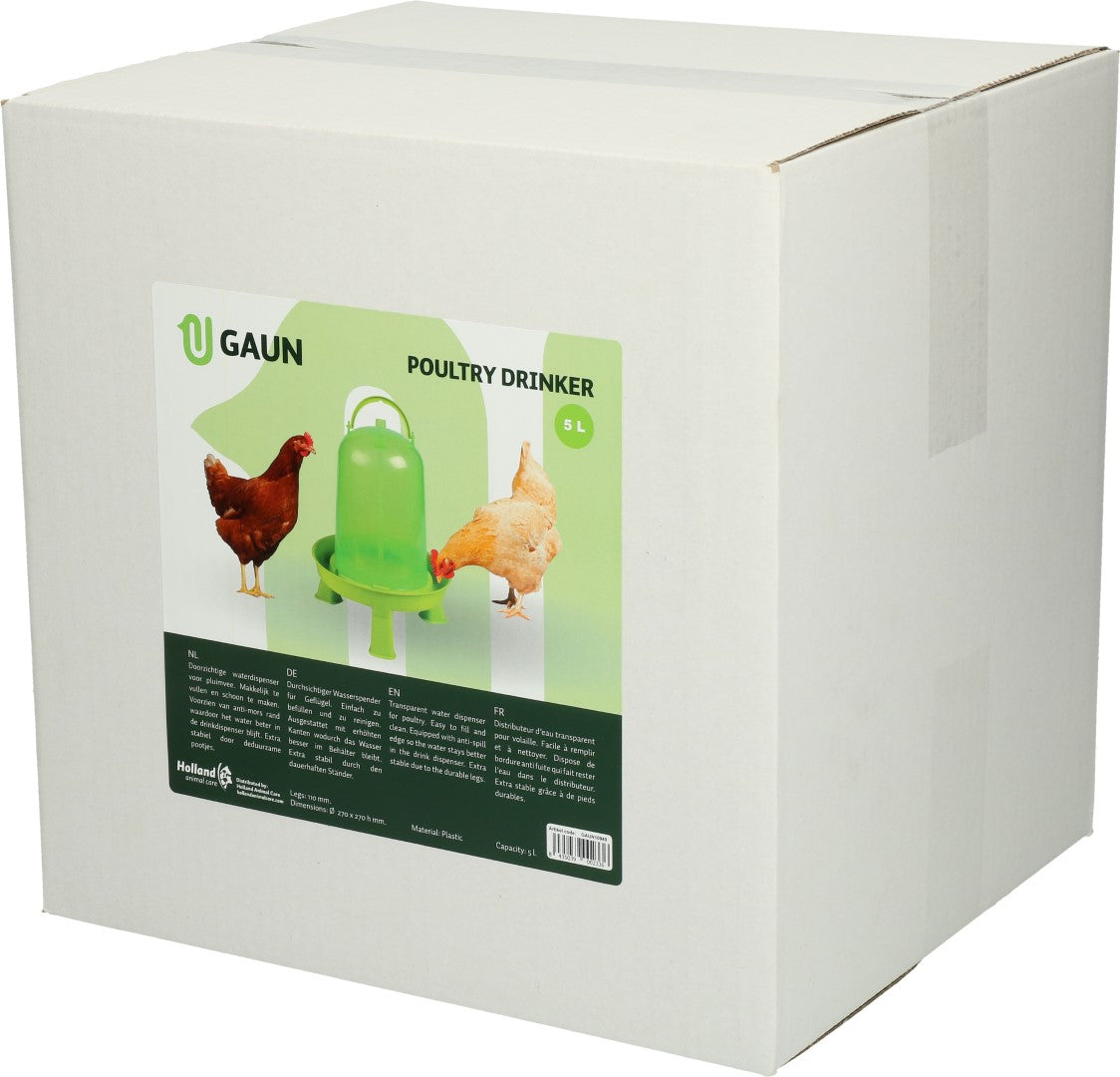 Pluimvee drinktoren 1,5 liter green lemon op pootjes