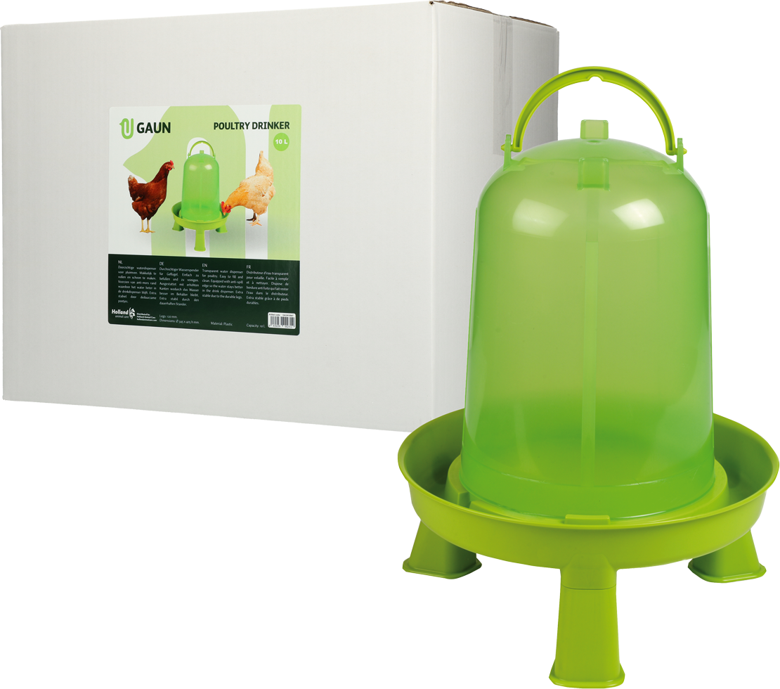 Pluimvee drinktoren 10 l green lemon op pootjes