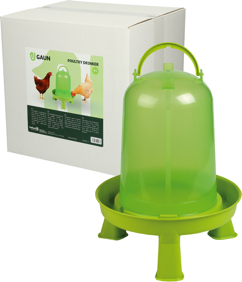 Pluimvee drinktoren 5 l green lemon op pootjes