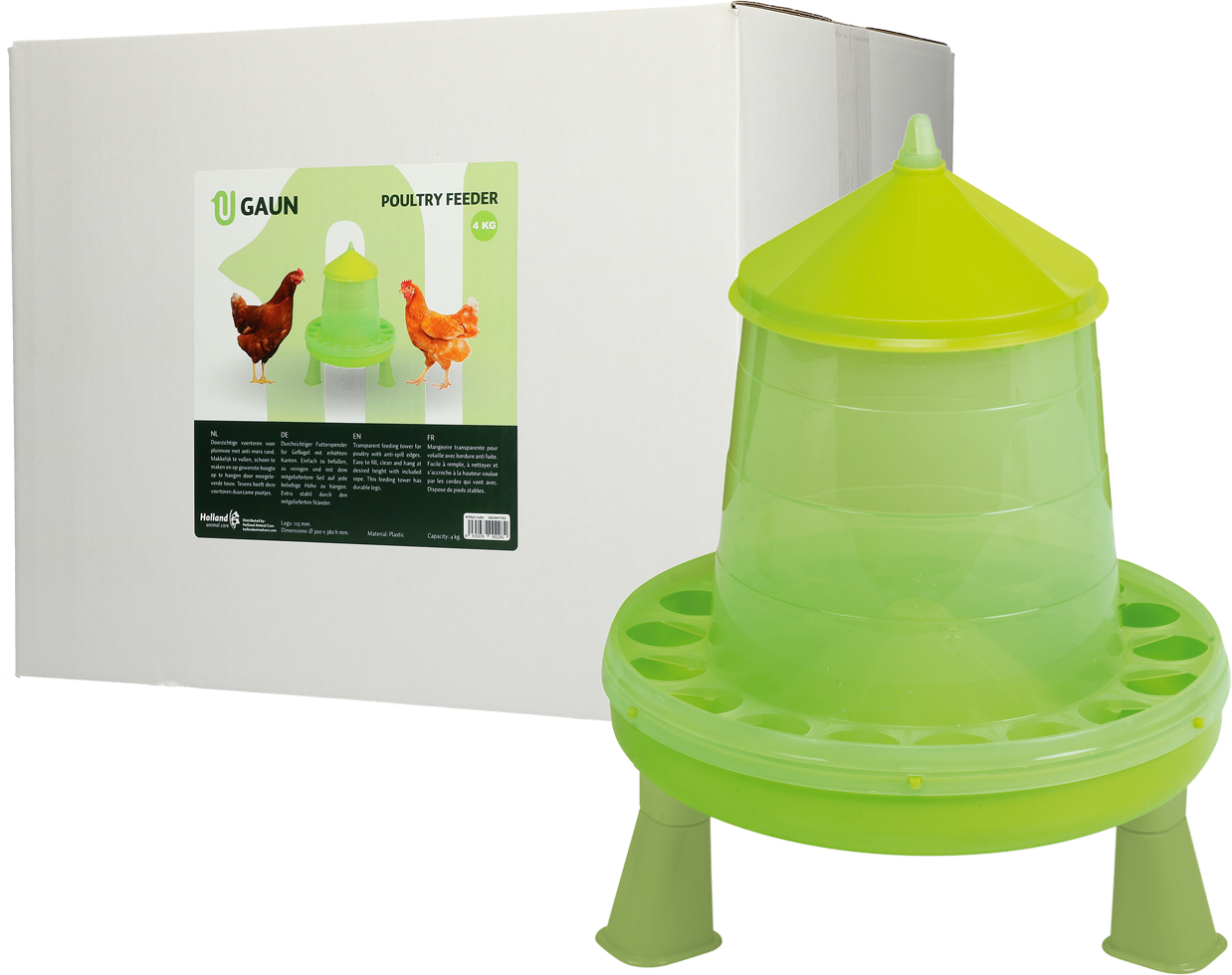Pluimvee voertoren 4 kg op pootjes