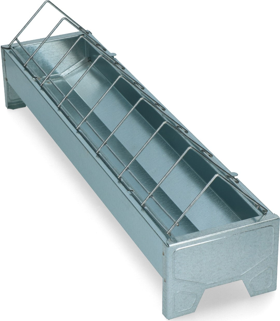 Pluimvee voertrog 50 cm gegalv. metaal