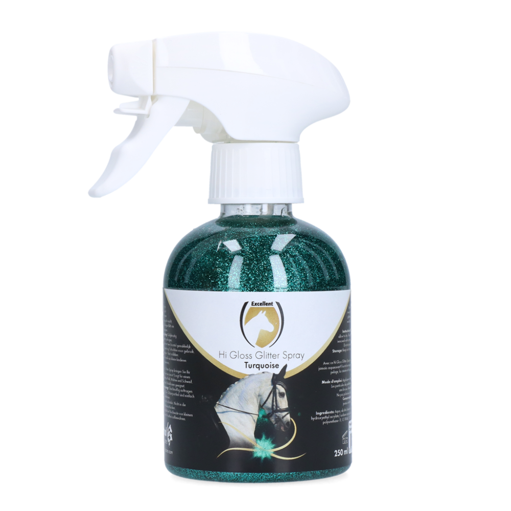 Excellent Horse Hi Gloss Glitter Spray Turquoise 250 ml