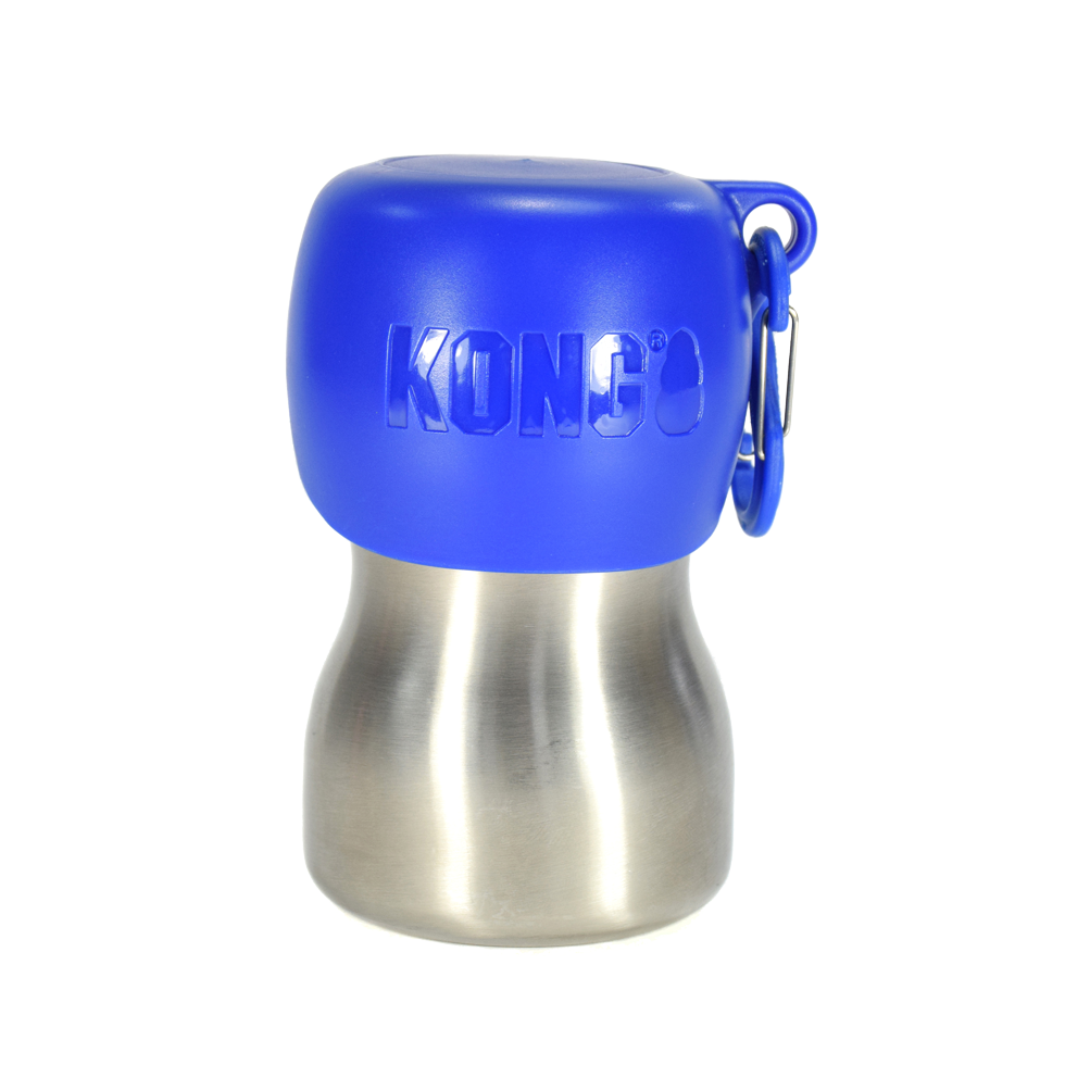 KONG H2O 255 ml rvs waterfles blauw