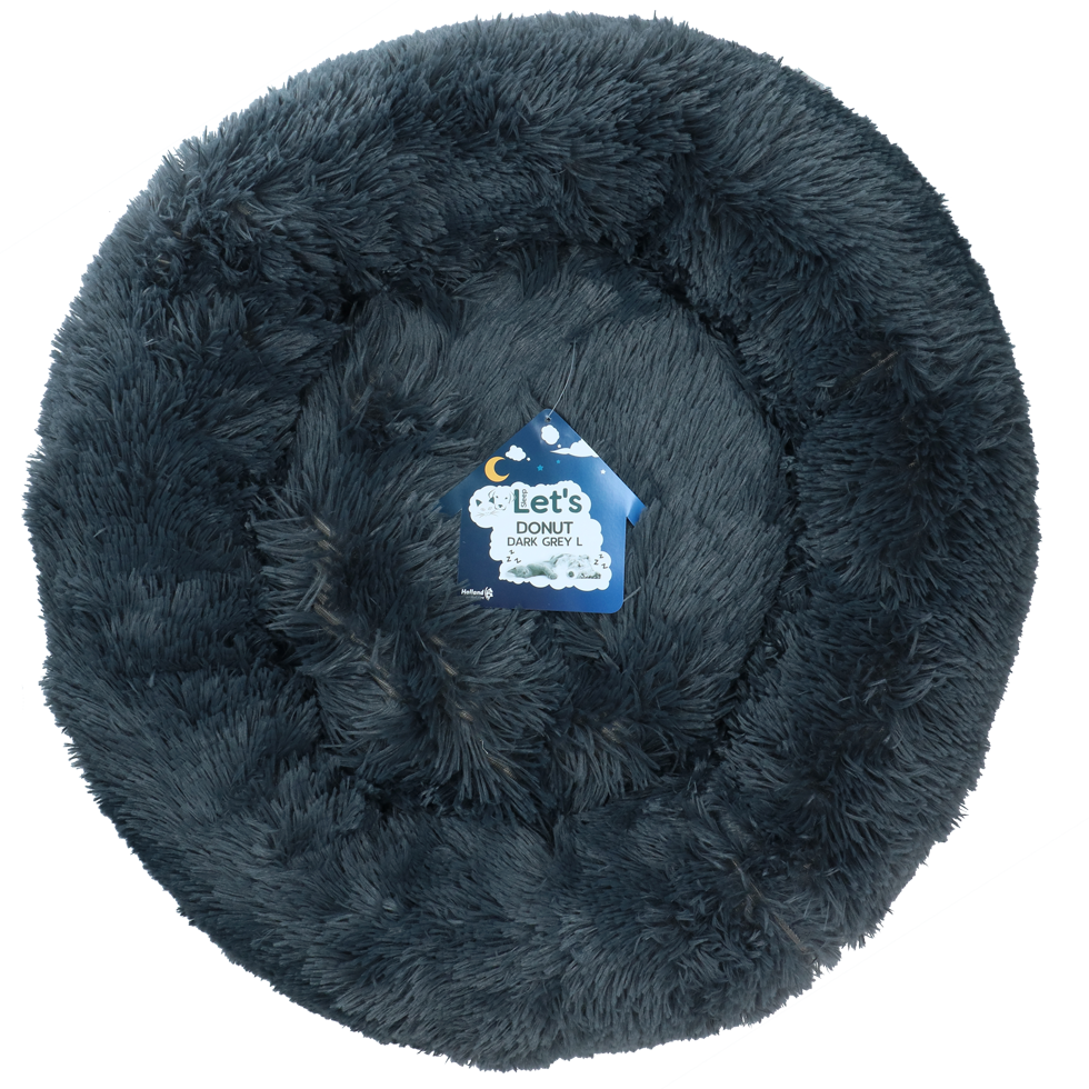 Let's Sleep Donut 50 cm Donkergrijs