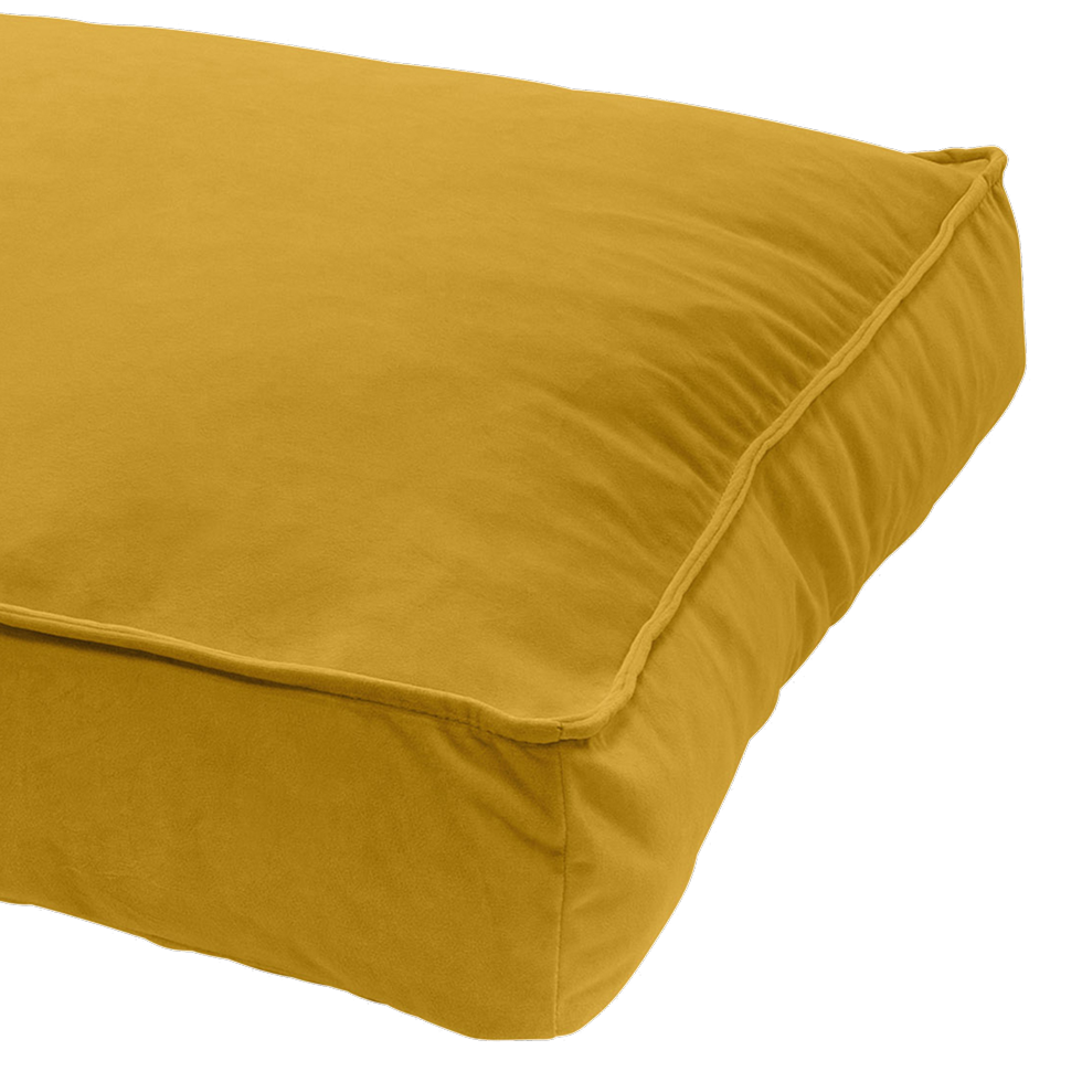 Madison Velours Lounge Cushion Geel L