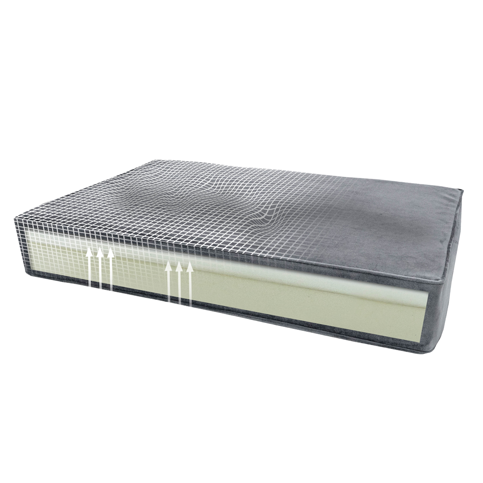 Madison Orthopedisch kussen Velvet geel S