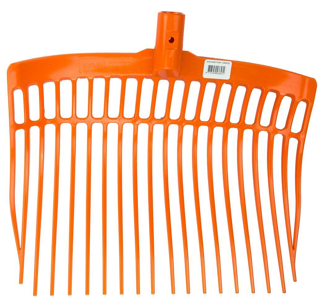 Mestvork kunststof oranje zonder steel