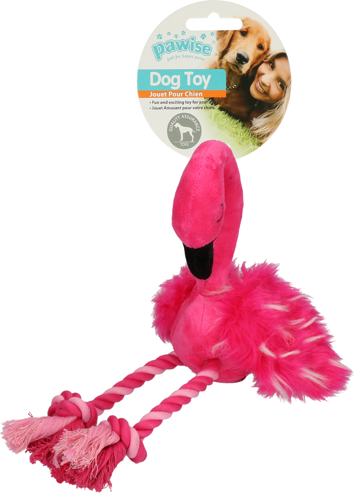Pawise Flamingo met poten van touw L