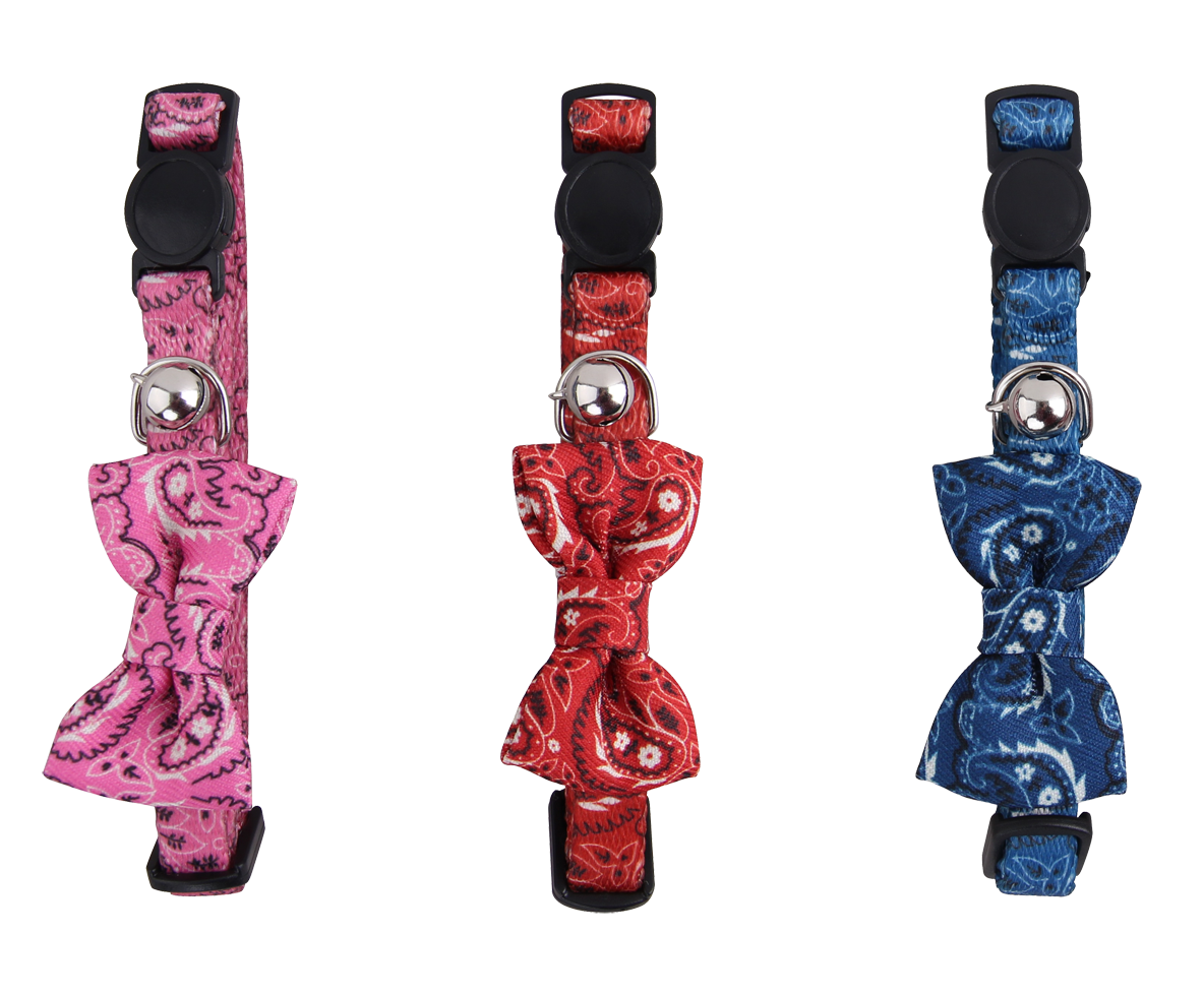 Pawise Cat collar met Bowknot rood