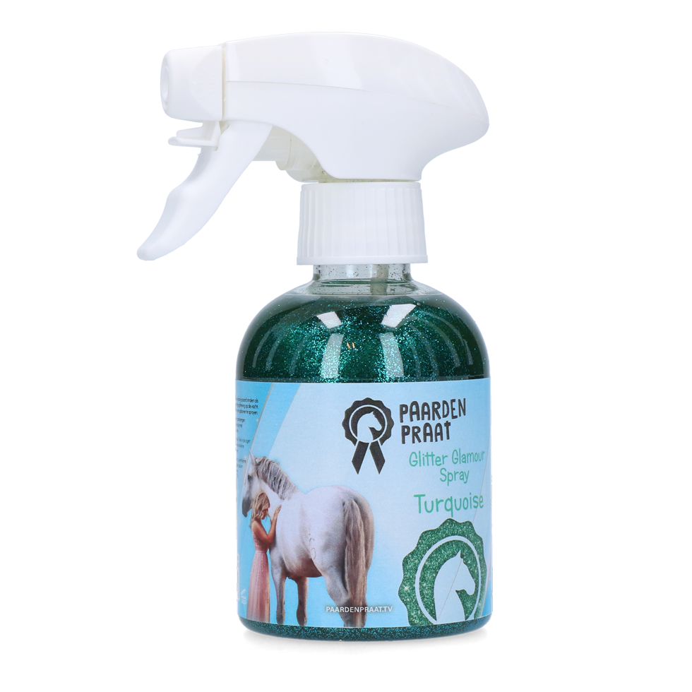 Paardenpraat Glitter Glamour Spray Turquoise