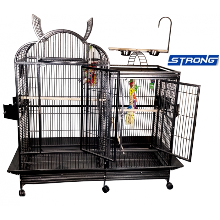 TOPMAST STRONG PAPEGAAIENKOOI VENUS XL ANTRACIET + TUSSENSCHOT - 200 X 89 X 175 CM