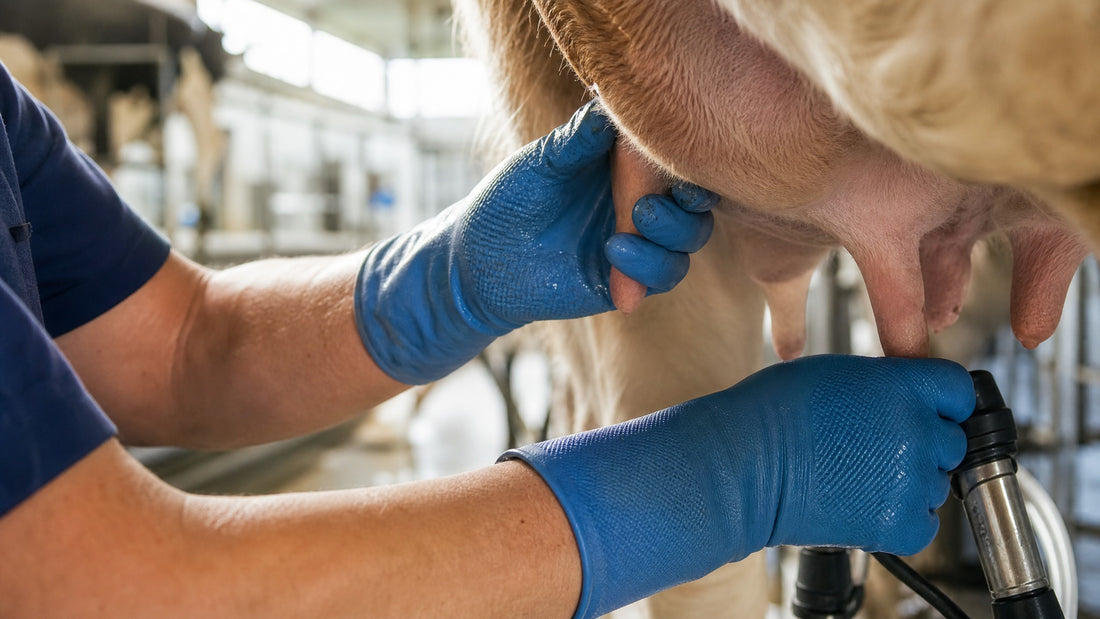Maxi Milking Gloves Dura: Hygiëne en Grip in de Melkstal