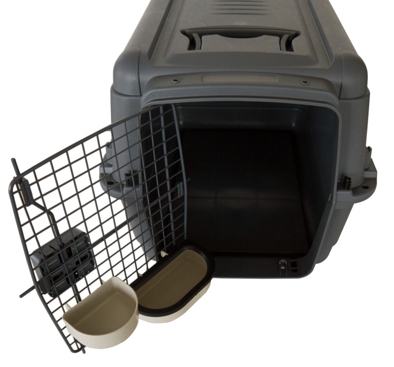 Topmast Pawsport Reisbench - IATA Transportbox - Antraciet - Maat XXL - 67 x 101 x 75 cm