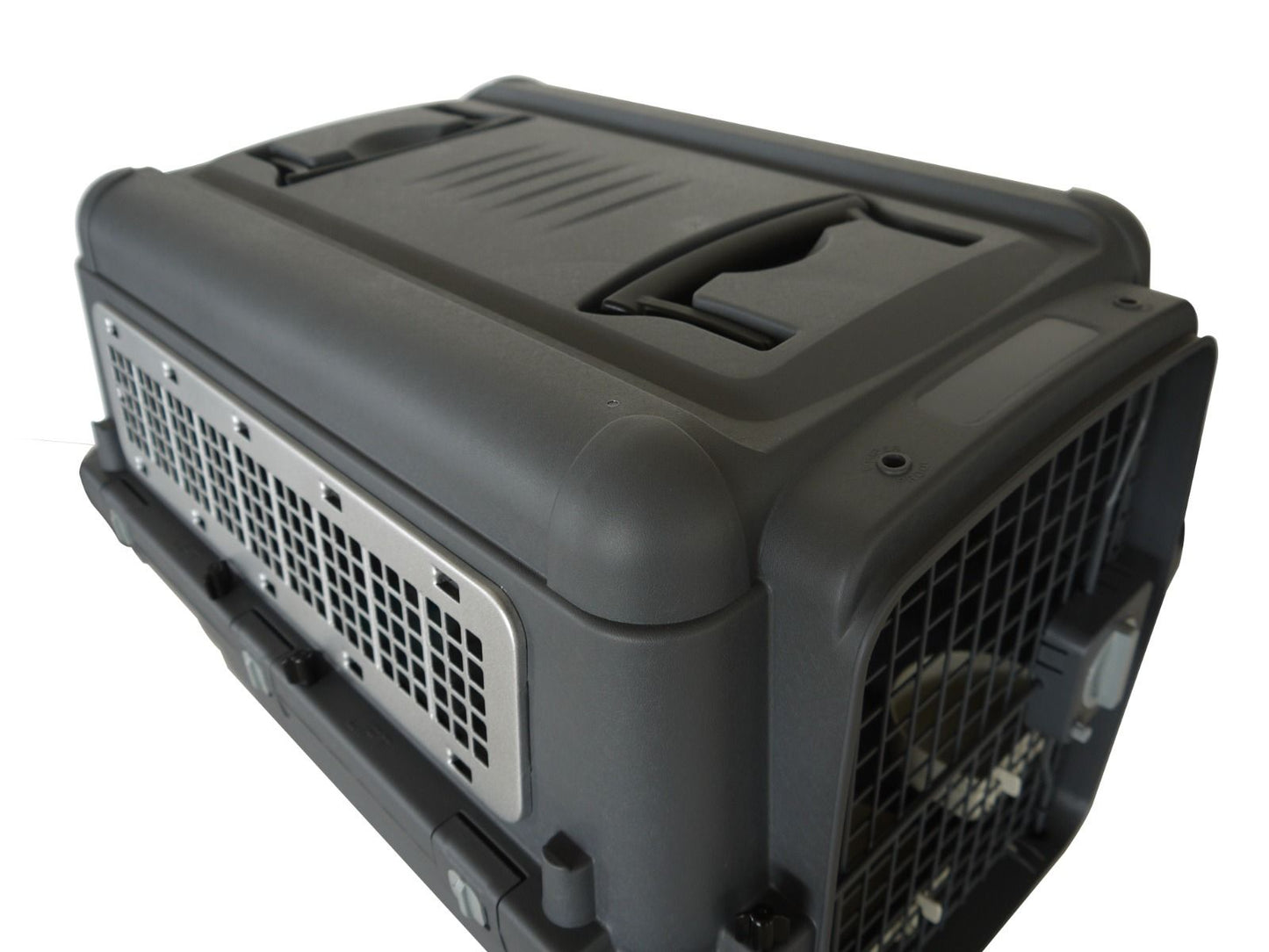Topmast Pawsport Reisbench - IATA Transportbox - Antraciet - Maat XXL - 67 x 101 x 75 cm