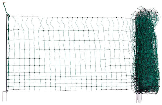 AKO Kippennet Premium 122cm-25m. dubbele pen Groen/wit